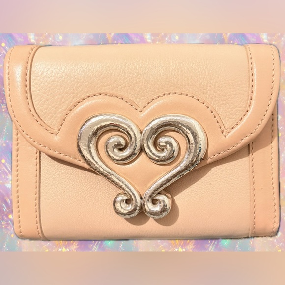 Brighton Gracie Buff Leather Handbag Wallet Dust Bag Box Silver Adornment Excel - Picture 10 of 17